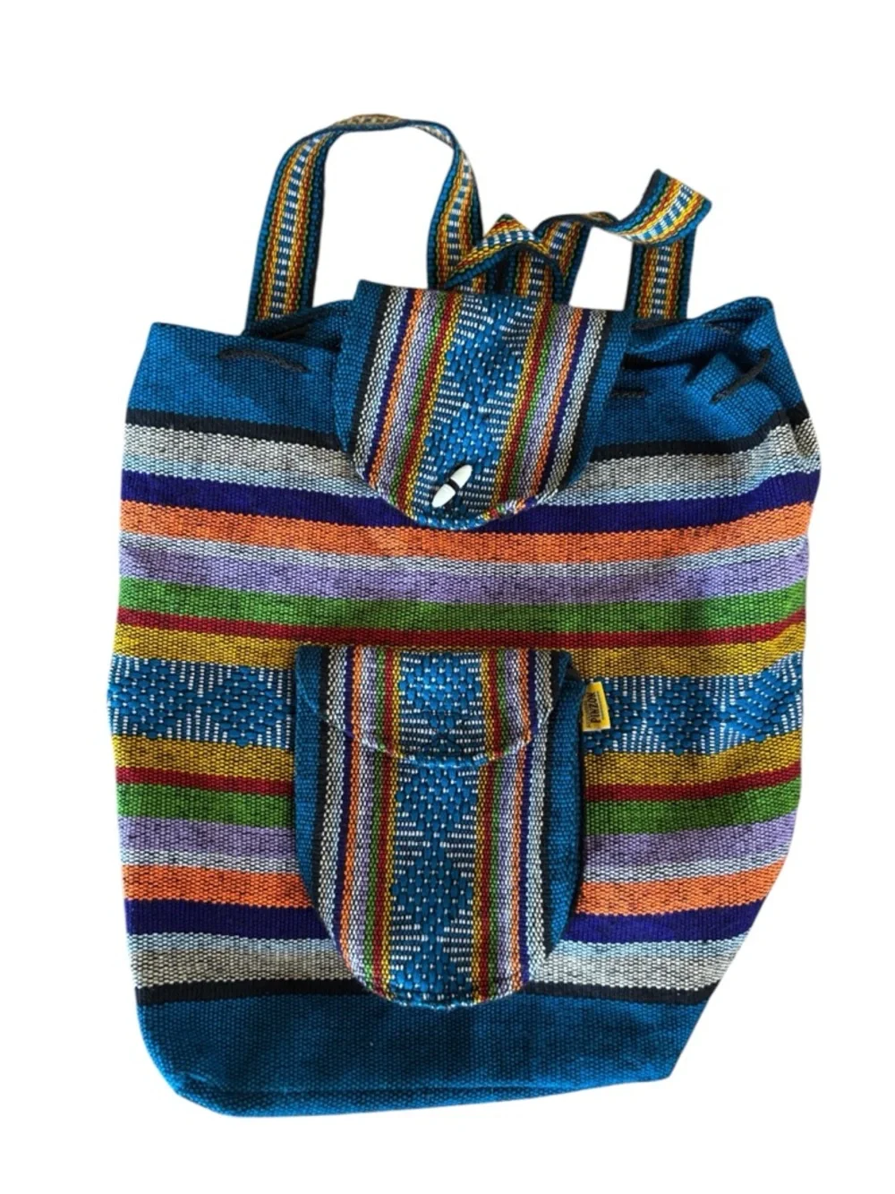 Pinzon Boho‎ Bright Multicolored Cotton Backpack OS